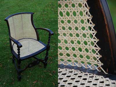 Webbing, gaatjesmat van rotan